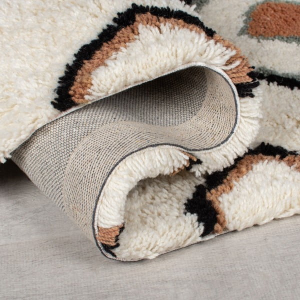 Kreem käsitsi kootud villane vaip 160x230 cm Moroccan Midar - Flair Rugs-image-3