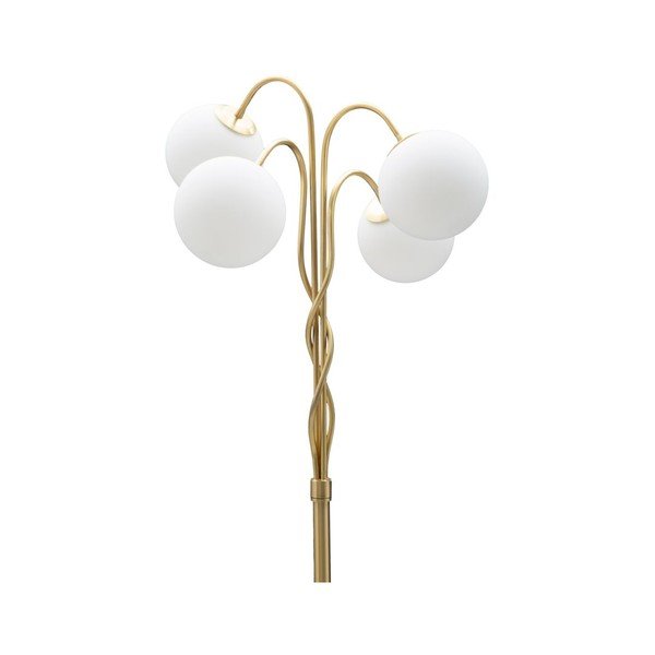 Valge/kuldne põrandalamp klaasist varjuga (kõrgus 176 cm) Glamy – Mauro Ferretti-image-1