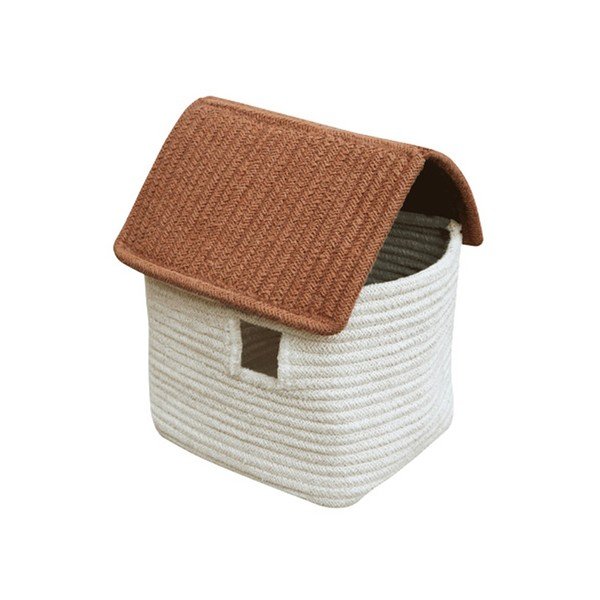 Kreem riidest laste mänguasjakorv 22x22x34 cm House Toffee - Lorena Canals-image-3