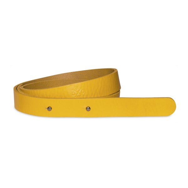 Žlutý kožený pásek Woox Mitella, délka 115 cm