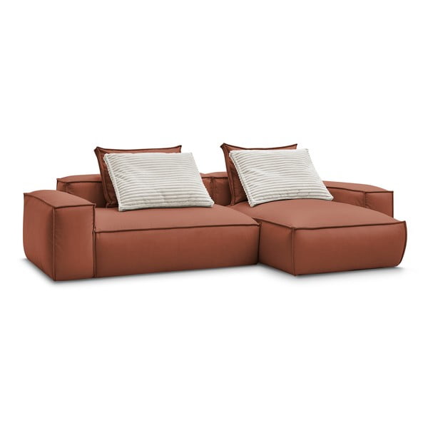 Pruun kunstnahast nurgadiivan (muutuv nurk) Boheme - Bobochic Paris-image-3