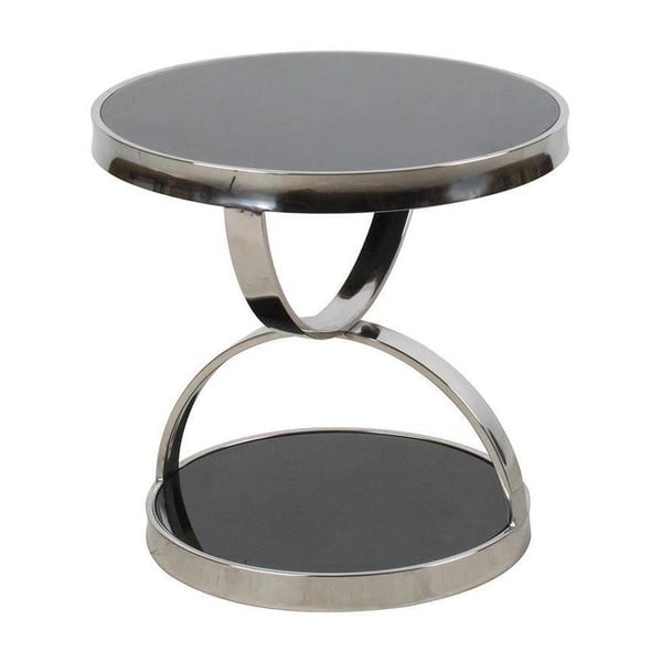 Dvoupatrový odkládací stolek Round Metal