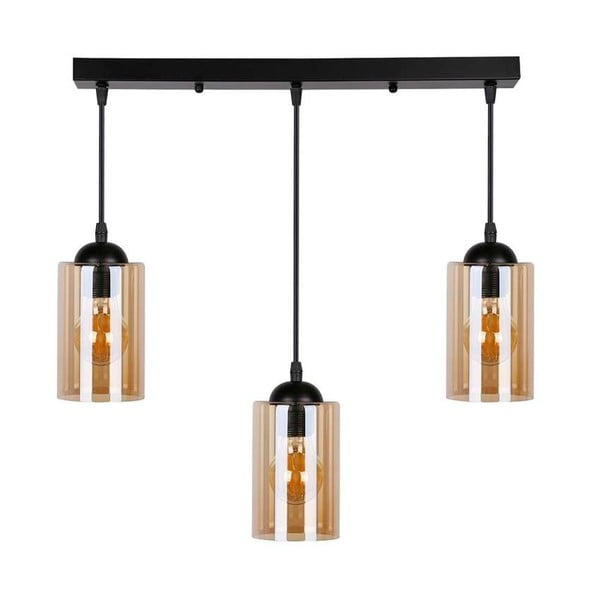 Must rippvalgusti klaasist lambivarjundiga 10x55 cm Bistro - Candellux Lighting-image-3
