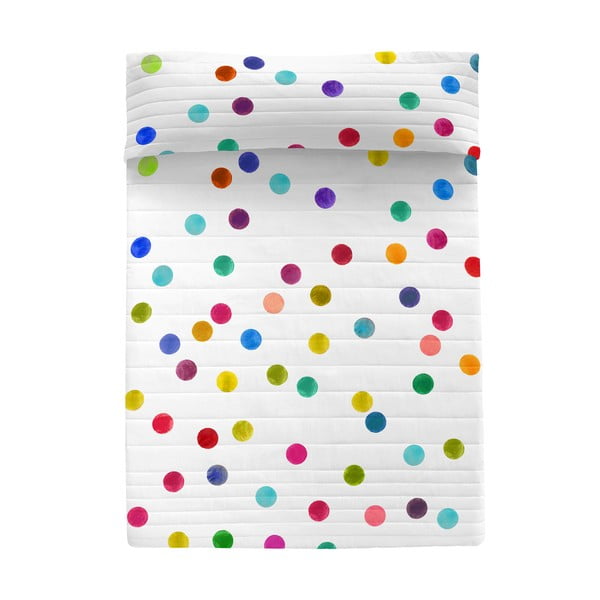 Valge puuvillane tepitud voodikate 180x260 cm Confetti - Happy Friday