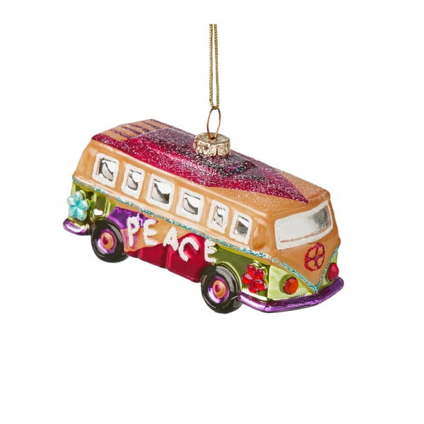 Vánoční závěsná ozdoba ze skla Butlers Hippie Autobus