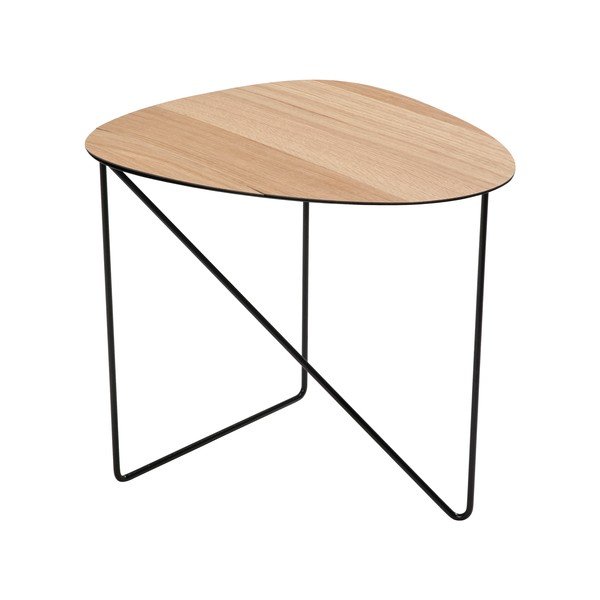 Metallist diivanilaud 44x50 cm Curve L Wood - LIND DNA