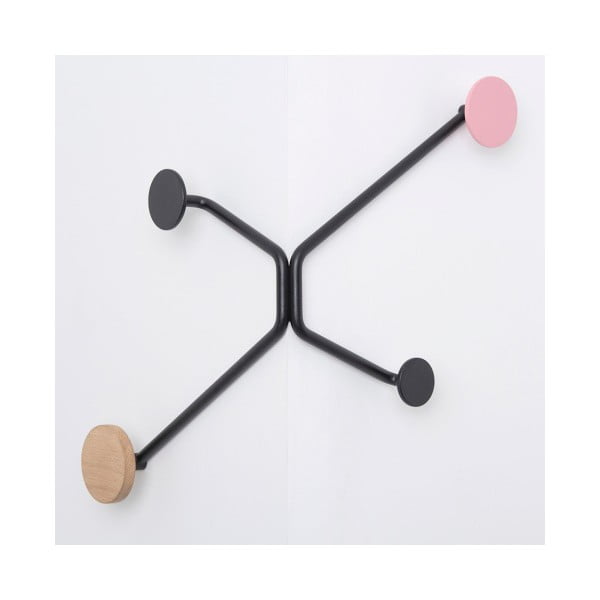 Must seinakinnitus roosa detailiga välisnurka Hook - Gazzda-image-2