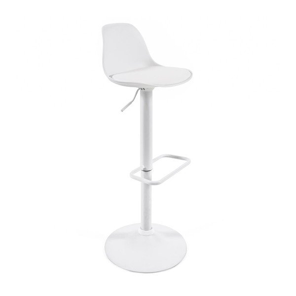 Mattvalge baaritool reguleeritava kõrgusega, kunstnahast (istme kõrgus 60 cm) Orlando-T - Kave Home
