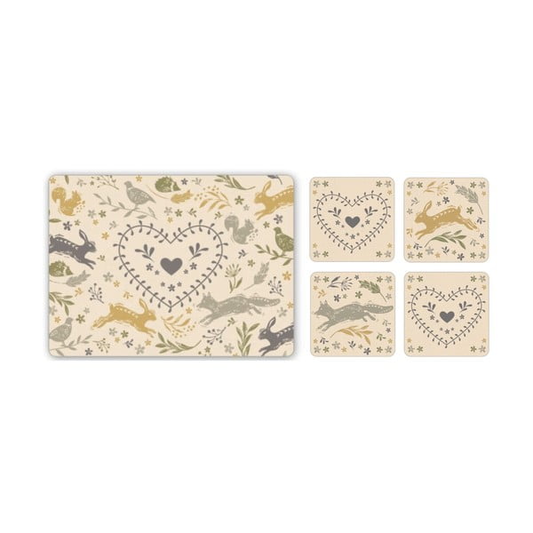 Lauamatid ja klaasialused komplektis  8 tk Woodland – Cooksmart ®-image-3