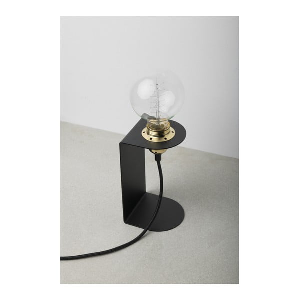 Černo-měděná stolní lampa Loft You Kubik