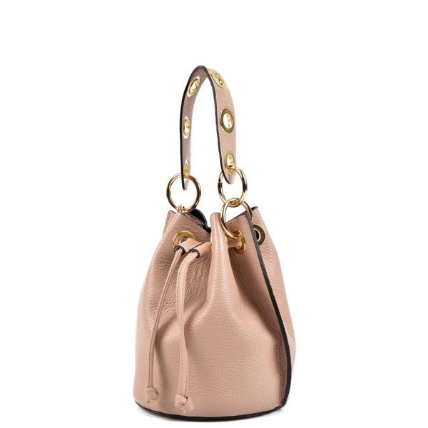 Růžová kožená kabelka Roberta M Tera Cipria-image-4