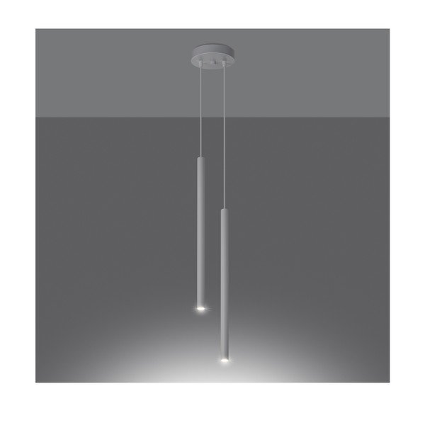 Valge metallist rippvalgusti ø 15 cm Fideus - Sollux-image-4