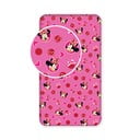 Roosa puuvillane laste lina 90x200 cm Minnie "Hearts" - Jerry Fabrics