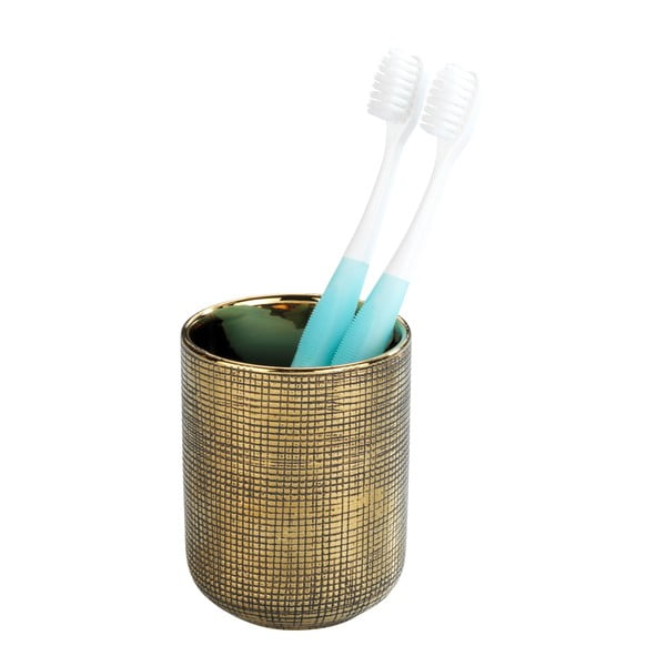 Käsitsi maalitud kuldne keraamiline hambaharja tass Rivara - Wenko-image-2