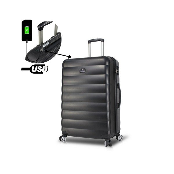 Černý cestovní kufr na kolečkách s USB portem My Valice COLORS RESSNO Pilot Suitcase-image-1