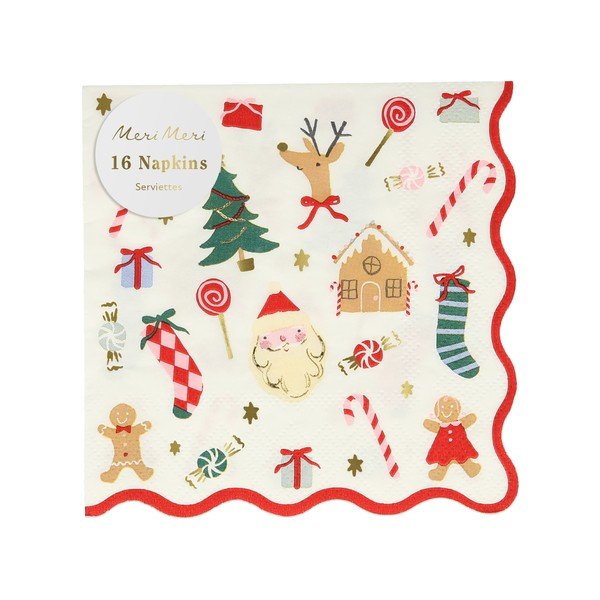 Paberist salvrätikud 16tk komplektis Jolly Christmas - Meri Meri-image-2