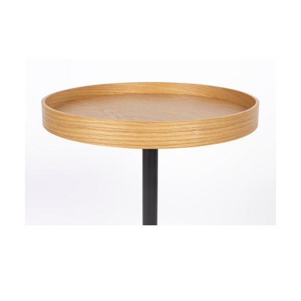 Ümmargune abilaud tammepuust pealispinnaga, ø 40 cm Yuri S - White Label-image-2