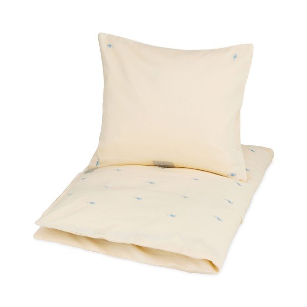 Helekollane orgaanilisest puuvillast beebide voodipesu 70x100 cm Sea Garden - Cam Cam Copenhagen