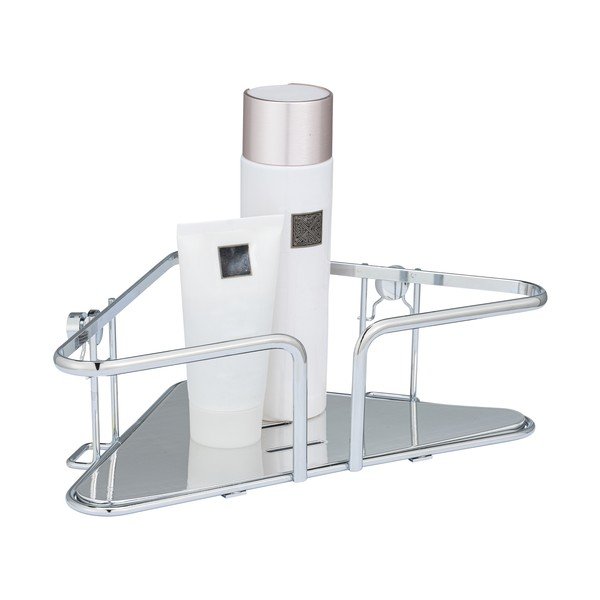 Hõbedane roostevabast terasest nurgapealne vannitoa riiul Termoli - Wenko-image-1