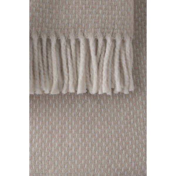 Beež pleed puuvilla seguga 140x180 cm Zen – Euromant-image-1