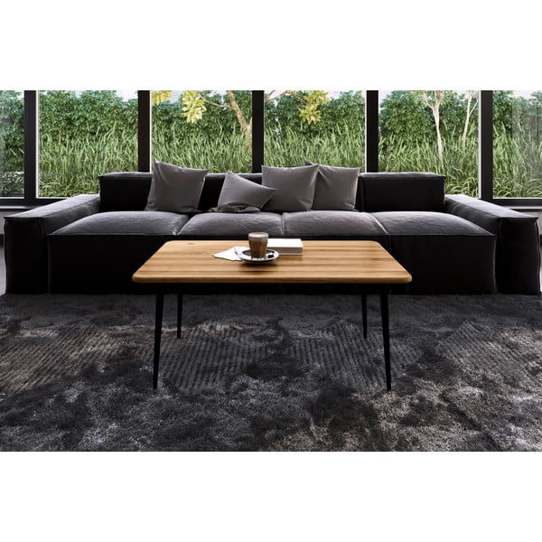 Naturaalset värvi tammepuust kohvilaud 90x90 cm Kula - The Beds-image-4