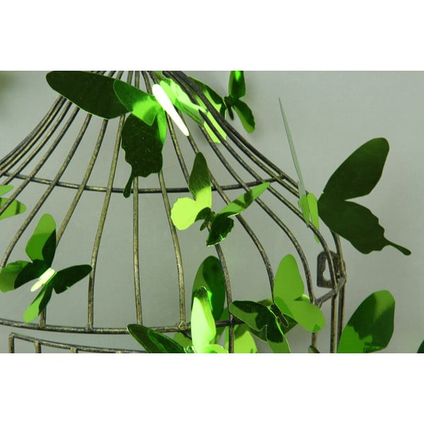 Komplekt 12 kleepuvat 3D kleebist Liblikad Roheline - Ambiance-image-3