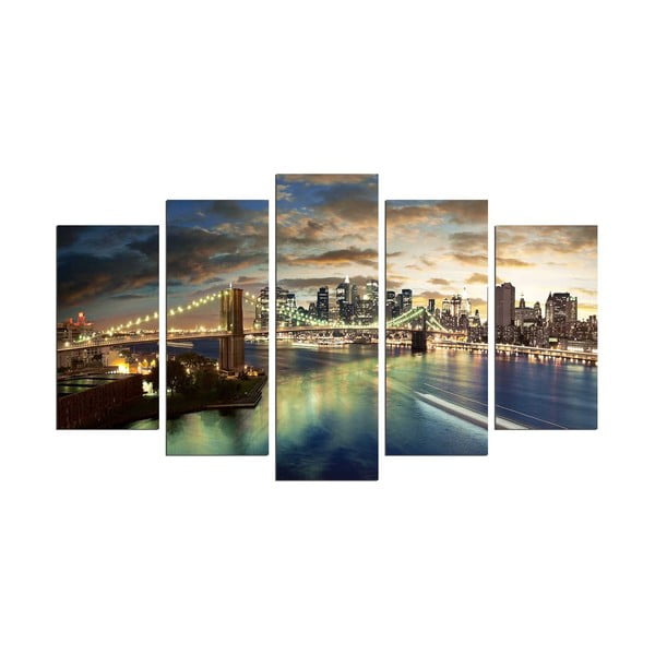 Mitmeosaline maal Bridge NYC, 110 x 60 cm - Wallity