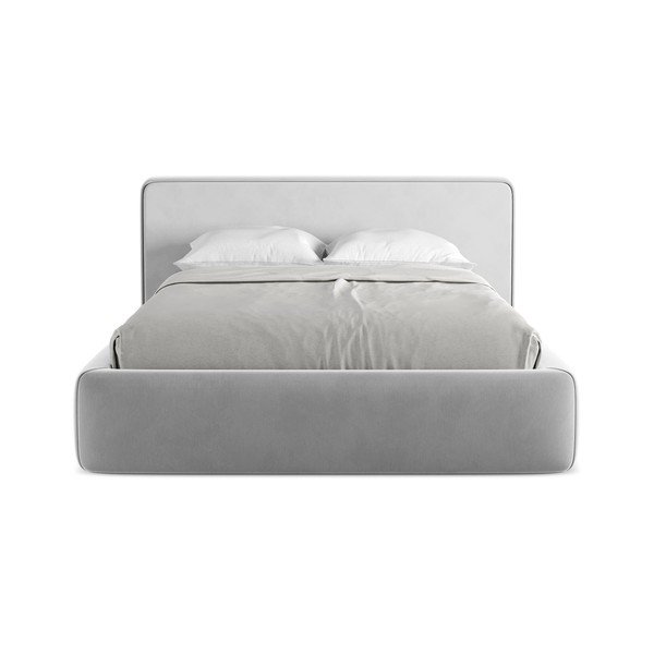 Hall polsterdatud kaheinimesevoodi koos voodipõhja ja panipaigaga 140x200cm Kiana - Makamii-image-4