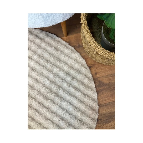 Beež pestav ümmargune vaip ø 120 cm Bubbly - Oyo Concept-image-4