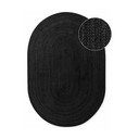 Must kahepoolne/käsitsi kootud džuudist vaip 160x230 cm Braided - Hanse Home