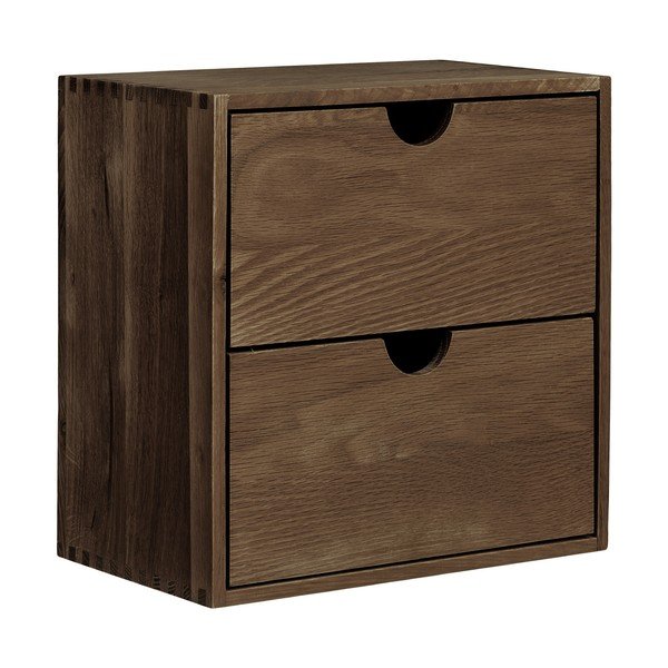 Tumepruun tammepuidust riiul 30 cm Townsville - House Nordic