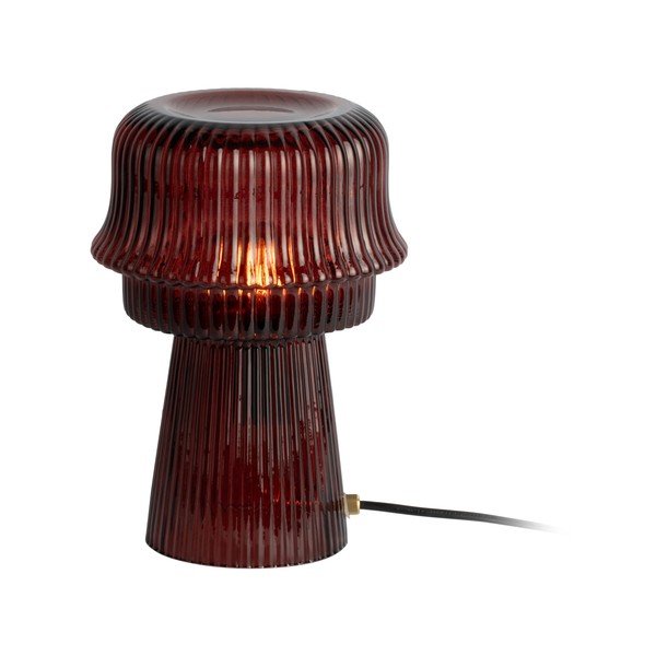 Burgundiapunane klaasist laualamp (kõrgus 26 cm) Cadiz - Leitmotiv-image-2
