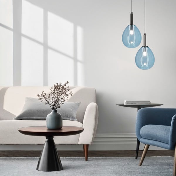 Sinine LED rippvalgusti klaasist varjuga Lukka - Candellux Lighting-image-1