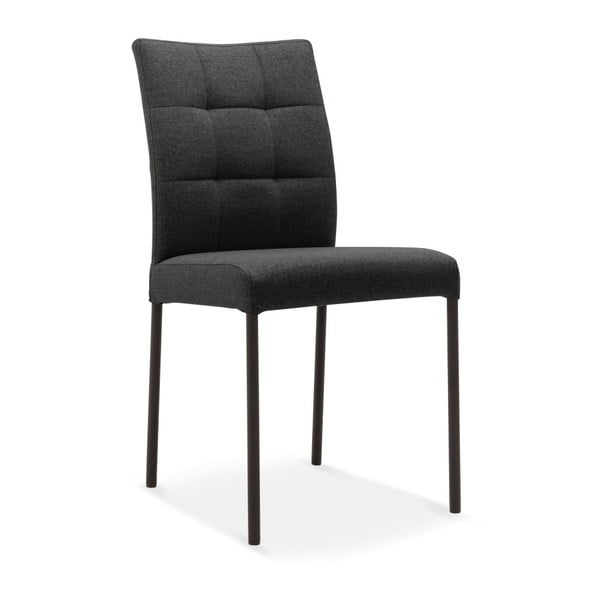 Tmavě antracitová jídelní židle s černými nohami Mossø Mone