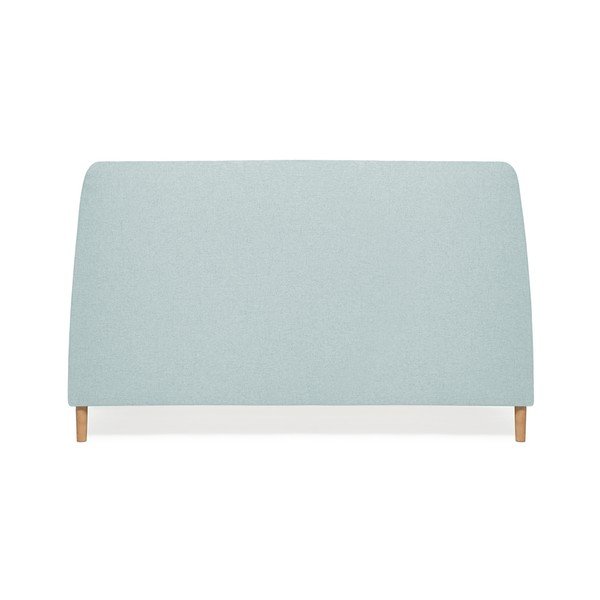 Tyrkysová dvoulůžková postel s dřevěnými nohami Vivonita Mae, 140 x 200 cm-image-4