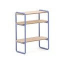 Helesinine saarepuidu spoonist rippuv laste raamaturiiul 60x70x28 cm Tinn - Kave Home