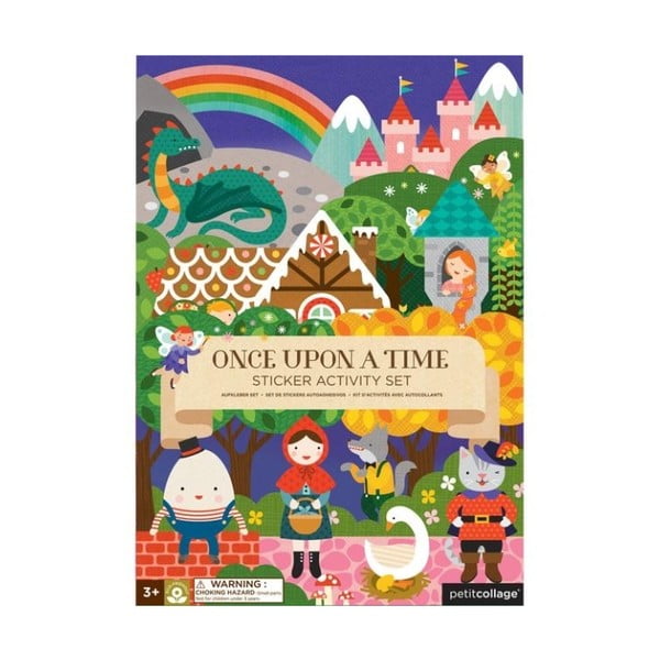 Skládací deska se znovupoužitelnými samolepkami Petit collage Fairy Tales