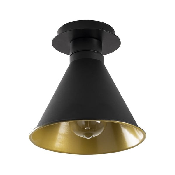 Must-kuldne metallist varjuga laevalgusti ø 20 cm Berceste - Opviq lights-image-2