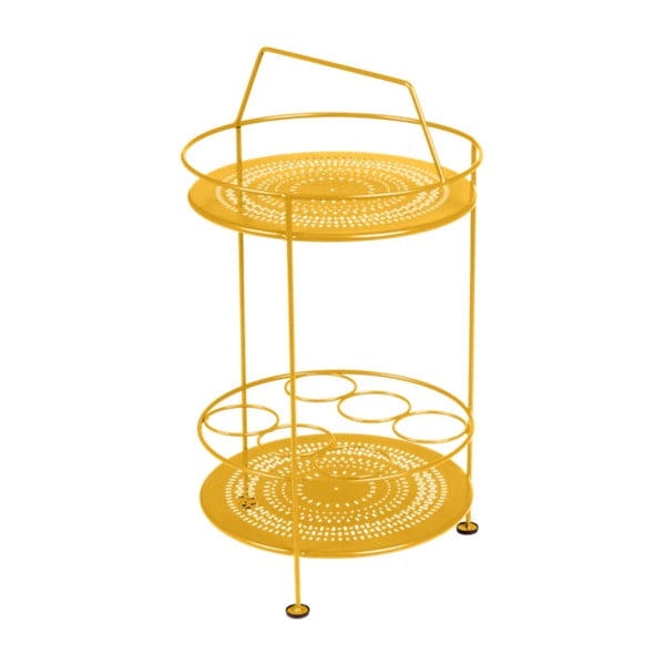 Žlutý zahradní barový stolek Fermob Montmartre, ⌀ 40 cm