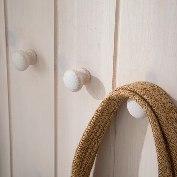 Valge männipuidust esikukomplekt 60x120x25 cm Anita - Støraa-image-4