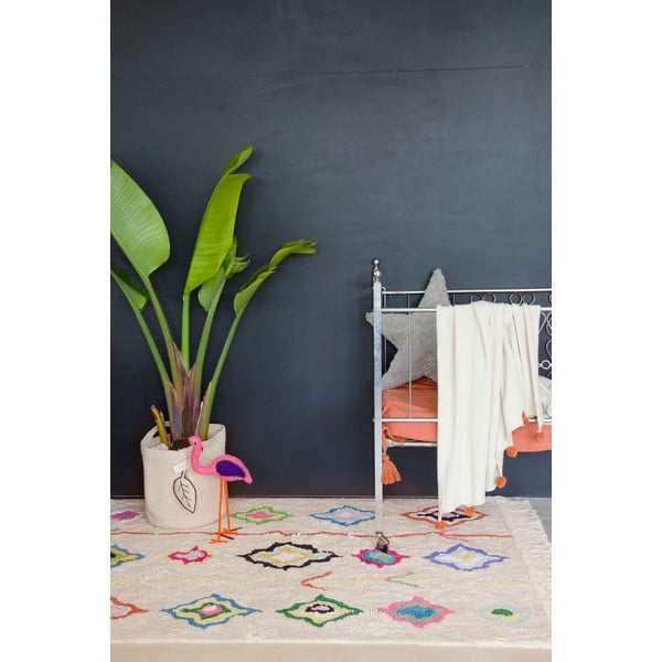 Kreem pestav käsitsi kootud puuvillane vaip 170x240 cm Kaarol - Lorena Canals-image-4