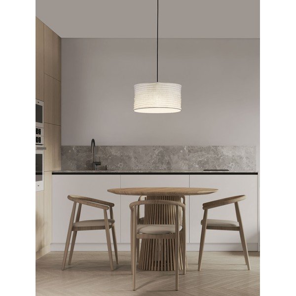 Valge linane ripplamp ø 38 cm Linnet - Nova Luce-image-1