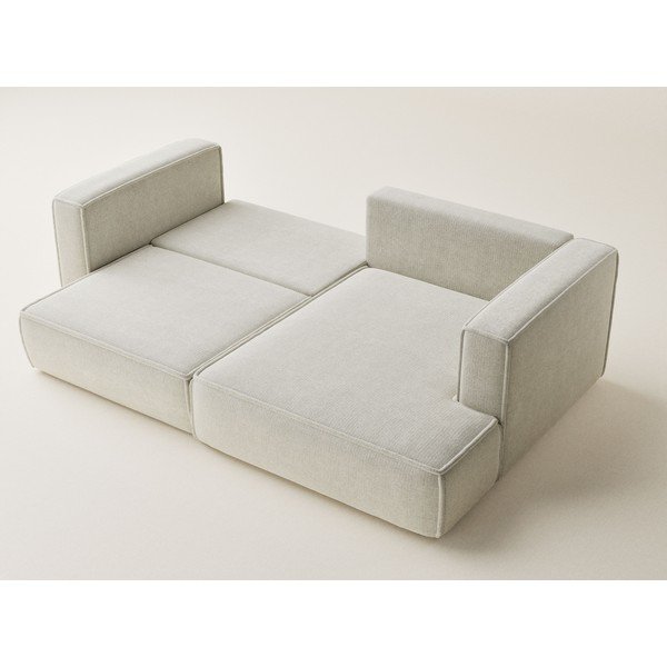 Kreemjas šenilldiivanvoodi/panipaigaga nurgadiivan (parem nurk/diivanvoodiga) Velto - Maison de Rêve-image-3