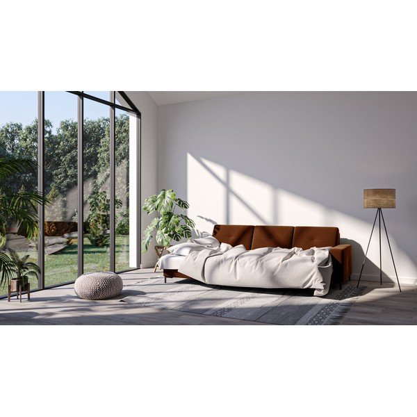 Tumeoranž sametne nurgadiivan, vasakpoolne nurk Moor - Ghado-image-1