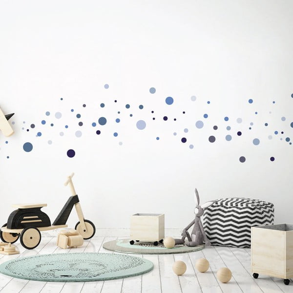 Komplekt 100 sinist seinakleebist Ümmargused kleebised - Ambiance-image-1