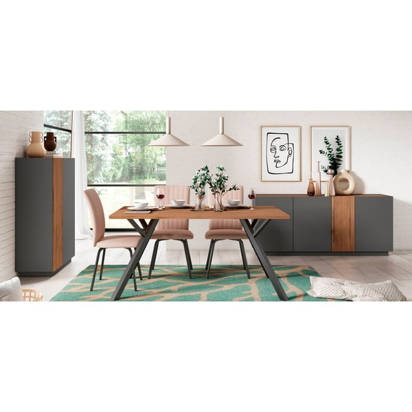 Pähklipuust söögilaud 90x160 cm Paola - Marckeric-image-1