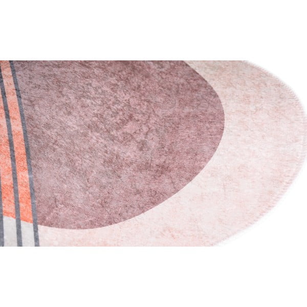 Heleroosa-hall pestav vaip 80x120 cm Oval - Vitaus-image-2