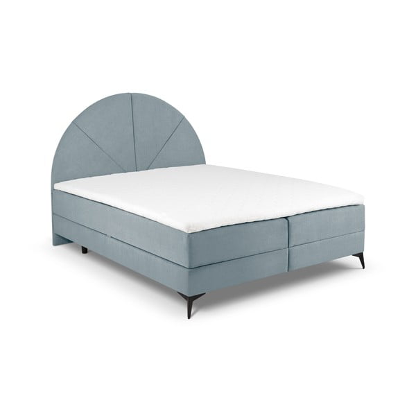 Helesinine boxspring-voodi koos hoiualusega 180x200 cm Sunset - Cosmopolitan Design