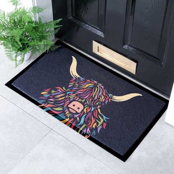 PVC uksematt 40x70 cm Highland Cow - Artsy Doormats-image-1