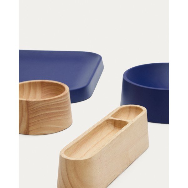 Tumesinised puidust serveerimiskausid 4 tk komplektis Bletz - Kave Home-image-3